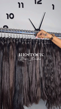 26" Natural Black Sew In Bundles - Raw Indian 100%  Human Hair Bundles - 120grams