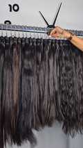26" Natural Black Sew In Bundles - Raw Indian 100%  Human Hair Bundles - 120grams