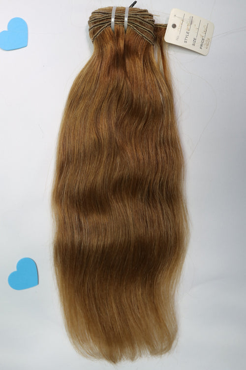 14" Sew In Bundle - Raw Indian Hair - Chestnut Wavy 120grams - VALENTINE SALE
