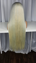 30” 13*4 HD Lace Frontal Wig ICEY BLONDE 250% Density Silky Straight