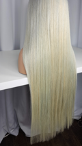 30” 13*4 HD Lace Frontal Wig ICEY BLONDE 250% Density Silky Straight