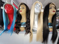 26” 4*4 Transparent Lace Fronal Wig Blonde 180% Density Silky Straight