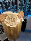 26” 4*4 Transparent Lace Fronal Wig Blonde 180% Density Silky Straight