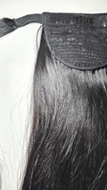 30” Natural Black Clip In Ponytail - 100% Human Hair