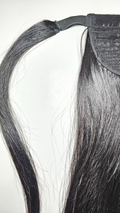 30” Natural Black Clip In Ponytail - 100% Human Hair