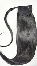 30” Natural Black Clip In Ponytail - 100% Human Hair