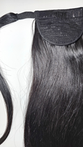 30” Natural Black Clip In Ponytail - 100% Human Hair