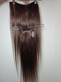 26" Clip In Extensions - Raw Indian Hair - Chocolate #2 120 grams - VALENTINE SALE