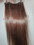 26" Clip In Extensions - Raw Indian Hair - Chocolate #2 120 grams - VALENTINE SALE