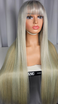 30” 13*4 HD Lace Frontal Wig ICEY BLONDE 250% Density Silky Straight