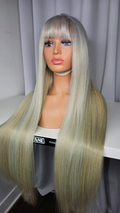 30” 13*4 HD Lace Frontal Wig ICEY BLONDE 250% Density Silky Straight