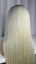 30” 13*4 HD Lace Frontal Wig ICEY BLONDE 250% Density Silky Straight