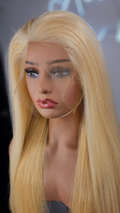 13*4 HD Lace Frontal Blonde Wig 200% Density Silky Straight