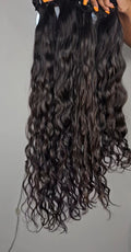 26" Natural Black Indian Curl - 100% Raw Human Hair Bundle 120g