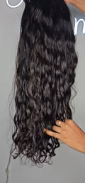 26" Natural Black Indian Curl - 100% Raw Human Hair Bundle 120g