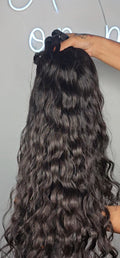 26" Natural Black Indian Curl - 100% Raw Human Hair Bundle 120g