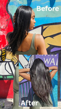22" Natural Black V-Shape Volumizer 220grams 100% Human Raw Indian Hair - CLEARANCE FINAL SALE