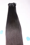 28" Sew In Bundle - Raw Indian Hair - Natural Black Straight 120grams - VALENTINE SALE