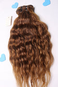 14" Sew In Bundle - Raw Indian Hair - Mocha #4 Water Wave 120grams - VALENTINE SALE