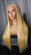 13*4 HD Lace Frontal Blonde Wig 200% Density Silky Straight
