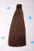 18" Sew In Bundle - Raw Indian Hair - Mocha #4 120grams - VALENTINE SALE