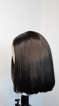 10” BOB Wig 4*4 Transparent Lace Closure Natural Black 180% Density Silky Straight