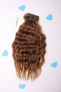 14" Sew In Bundle - Raw Indian Hair - Mocha #4 Water Wave 120grams - VALENTINE SALE