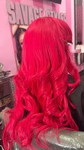 RUBI ROSE Inspired Wig - RUBI - 26" 5*5 HD Lace Closure - Vibrant Ruby Red Wig | 200% Density