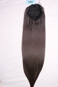 30" Drawstring Ponytail - Raw Indian Hair - Dark Brown/Natural Black Straight 220grams - VALENTINE SALE-