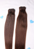 20" *BUNDLE DEAL* Sew In Bundle - Raw Indian Hair - Mocha #4 Straight 120grams - VALENTINE SALE