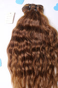 14" Sew In Bundle - Raw Indian Hair - Mocha #4 Water Wave 120grams - VALENTINE SALE