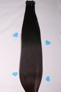 28" Sew In Bundle - Raw Indian Hair - Natural Black Straight 120grams - VALENTINE SALE