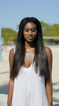 22" Natural Black V-Shape Volumizer 220grams 100% Human Raw Indian Hair