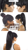 26” Natural Black Clip In Ponytail - Drawstring Ponytail 100% Human Hair