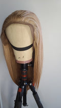 20” 13*4 Brown Transparent Lace Closure Wig Chestnut 180% Density Silky Straight