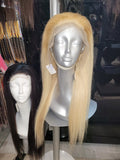 26” 13*4 Transparent Lace Frontal Wig Blonde 180% Density