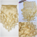 18" Platinum Blonde (#613) Clip In Extensions NATURAL Edition 120GRAMS