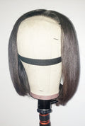 10” BOB Wig 4*4 Transparent Lace Closure Natural Black 180% Density Silky Straight